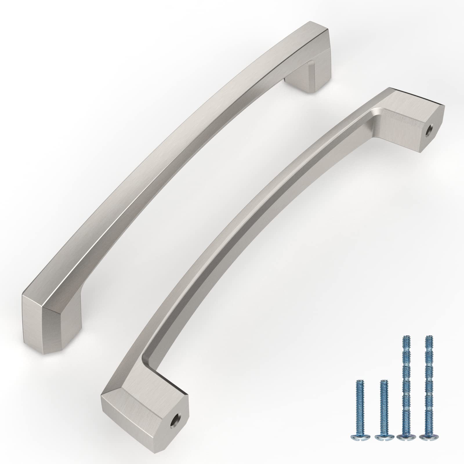 10 Pack 5 Inch(128mm) Kitchen Cabinet Handles Brushed Satin Nickel Cabinet Pulls Kitchen Cabinet Hardware Drawer Pulls for Dresser Cupboard Wardrobe