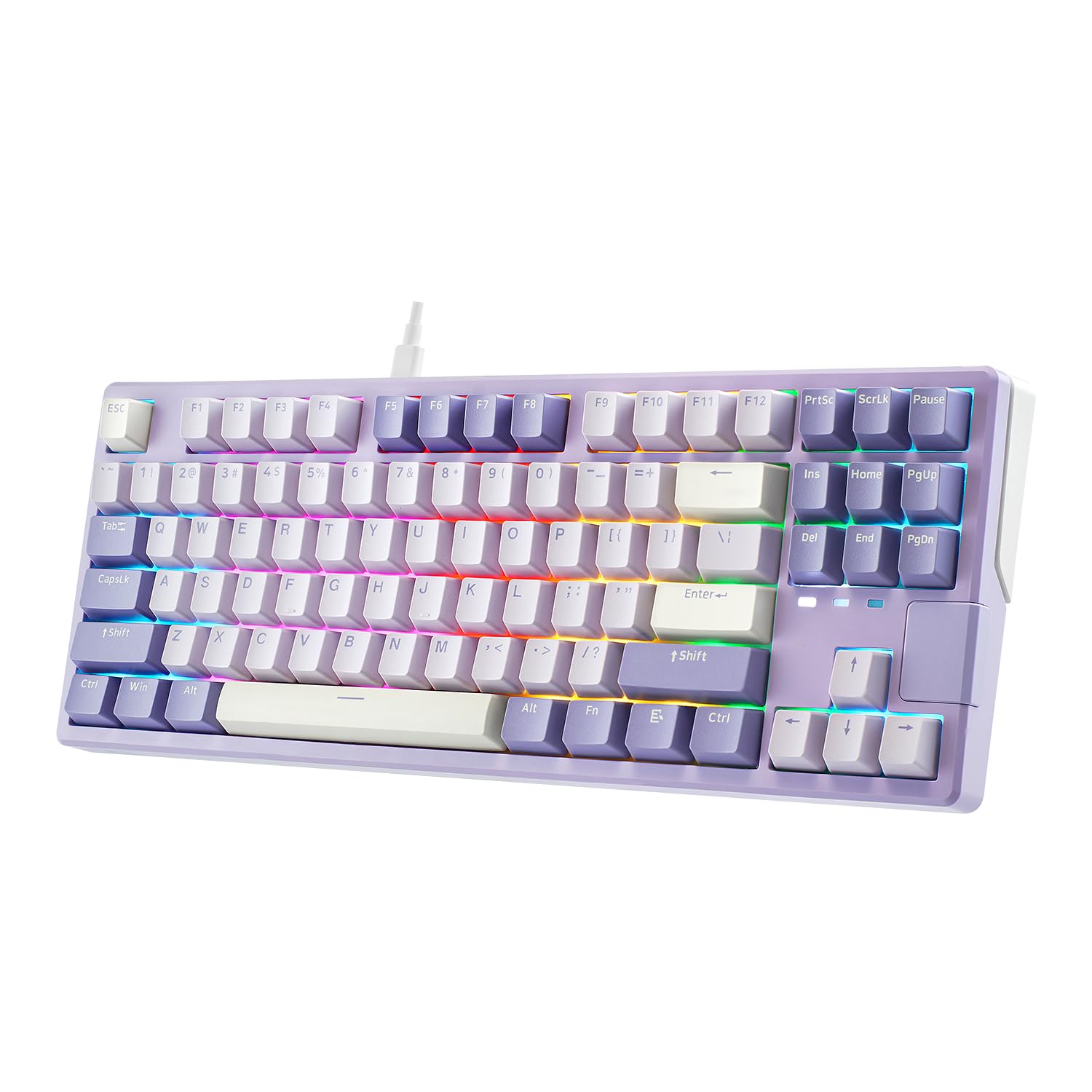 mkjページ X87 Teclado Mecânico RGB Com Fio 87 Teclas De Jogo Hot-Swappable