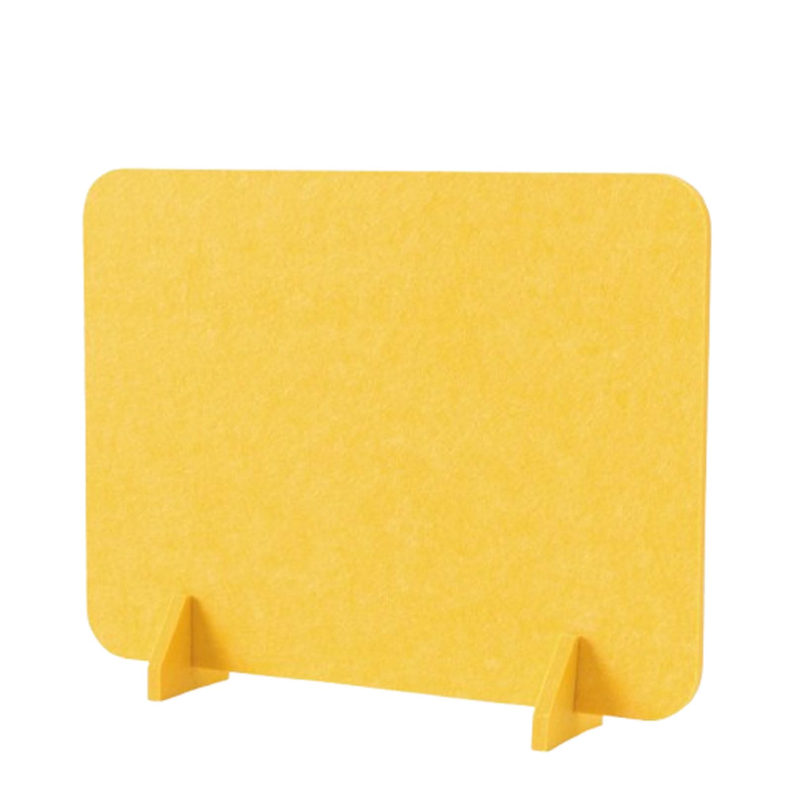 30x40cm,Acoustic Freestanding Desktop Partition,Felt Screen Reduce Noise And Visual Distractions For Classroom Office(Yellow)