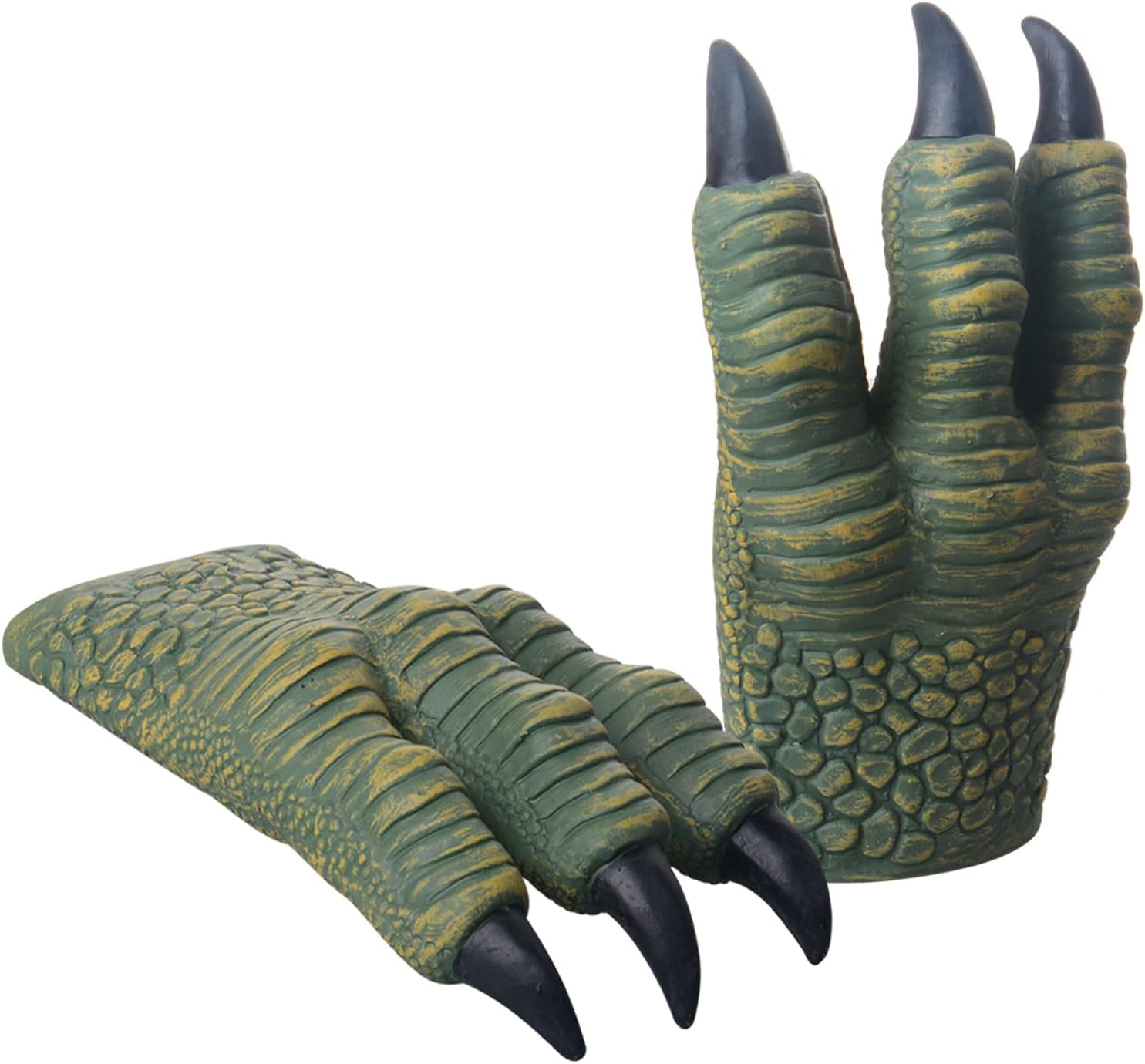 Dinasour Gloves Dinosaur Claws Realistic Velociraptor Role Play Latex Claws Halloween for Both Adult and Children (2 Pcs)