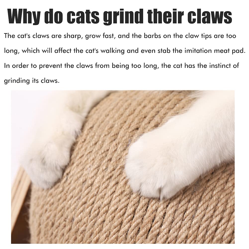 Tiragraffi Per Gatti A Forma Di L - Alto 60 Cm Con Palla Giocattolo Per Pareti E Angoli - Foto 9