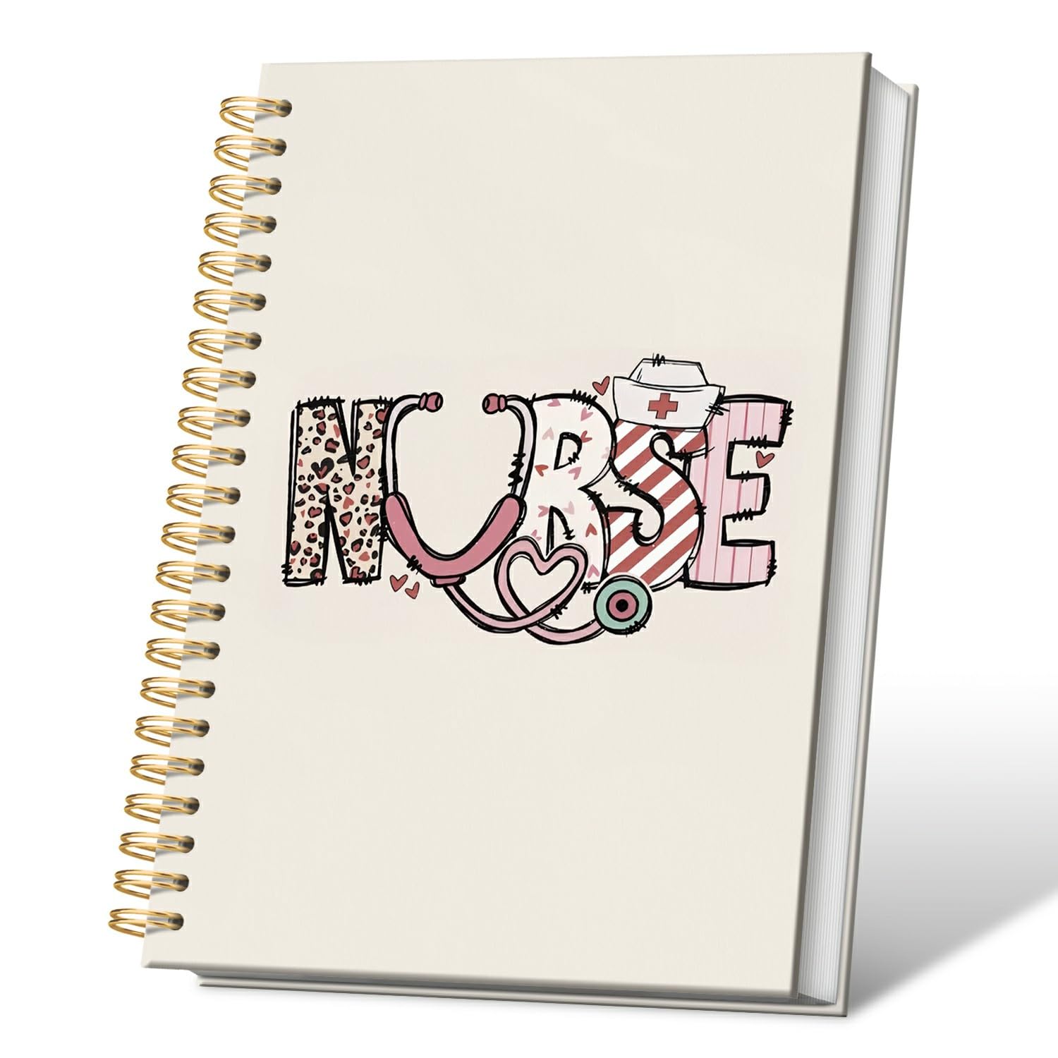 VONTP Nurse Notebook,Nursing Spiral Notebook Hardcover,College Ruled Notebook Journal for Writing,Nursing Graduation Gifts for Women,5.5x8.3