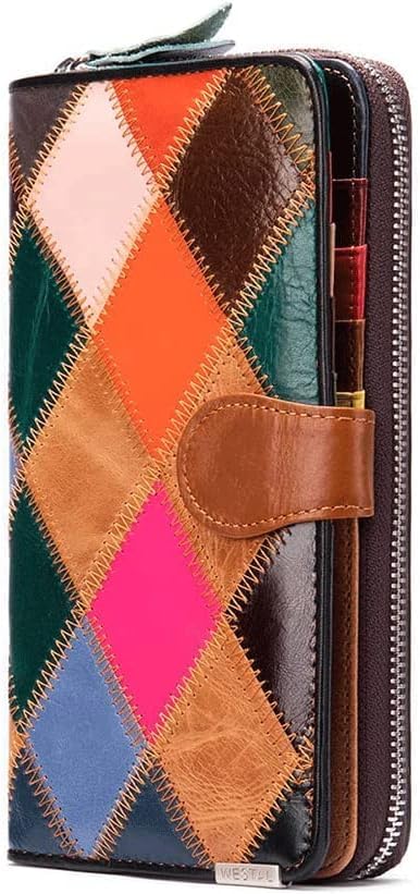 Cash Ladies Wallet Card Slots Holder Durable Large Capacity Leather Coin Pouch Color Purse Clutch Girls Wallets, B, One Size3