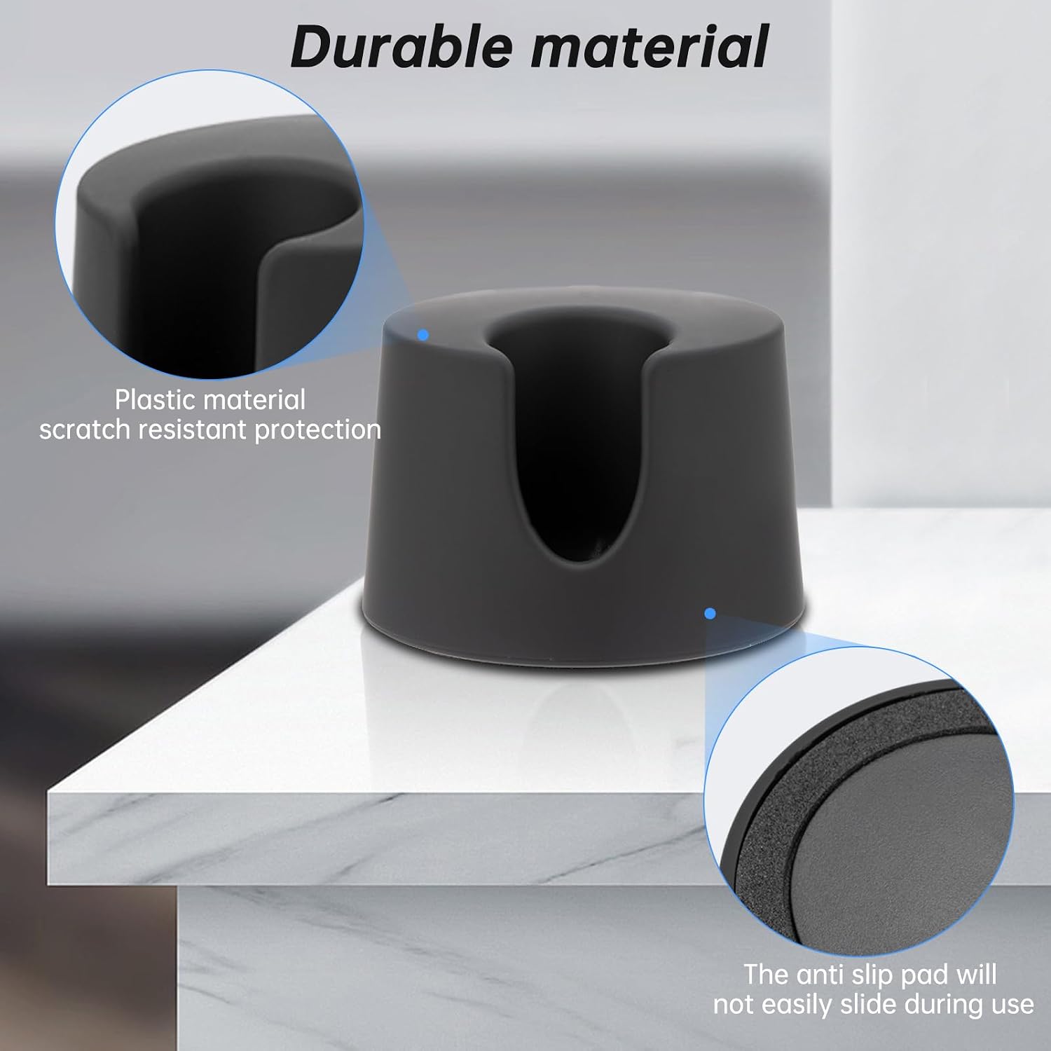 Ajrwiiy 2 Pack Razor Holder Compatible with Gillette Razor, Razor Alloy Stand for Men's Razor, Razor Storage Sase Contains Drainage Hole, Scratch Proof, Suitable for Various Razor Handles, Black