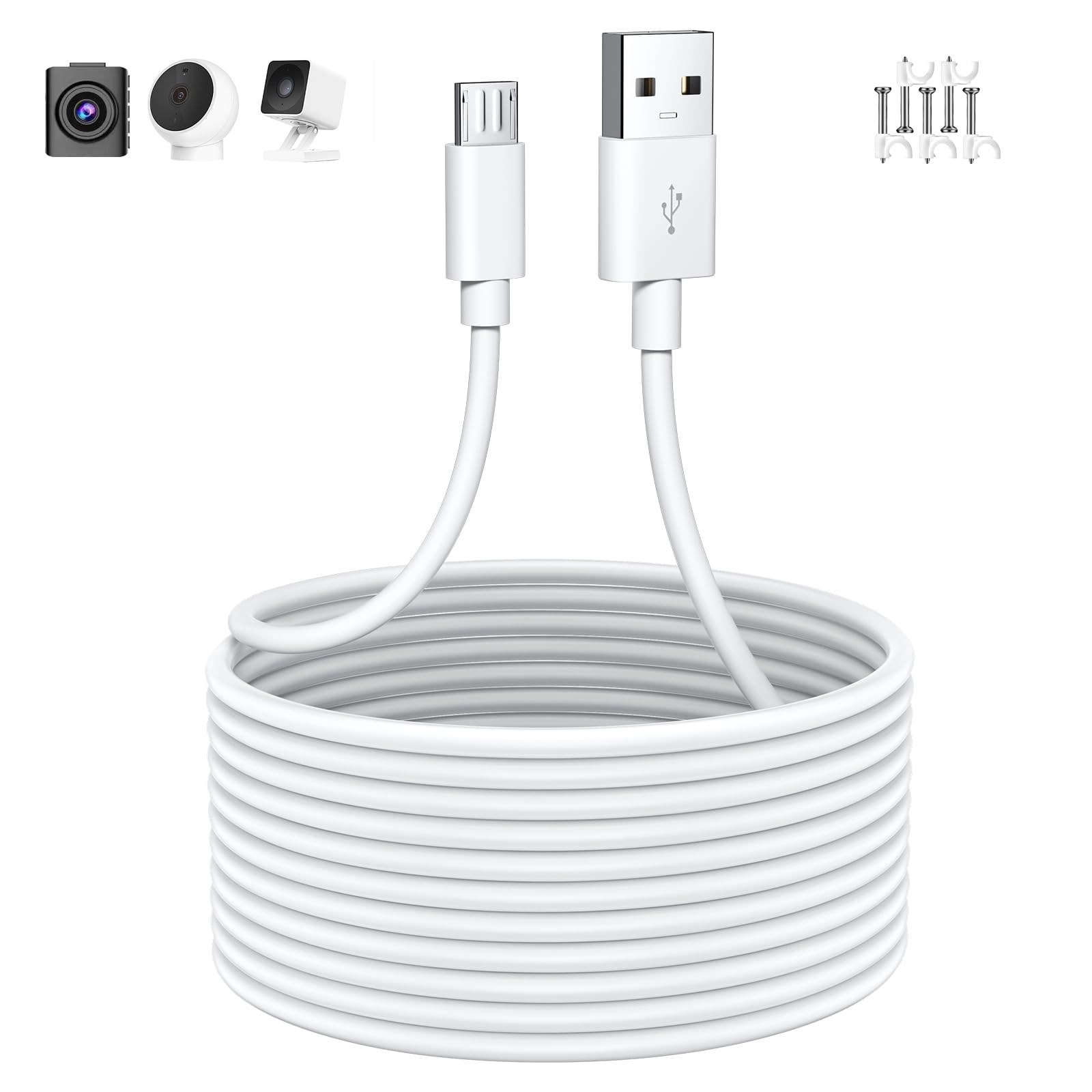 Amazon.co.jp: マイクロusbケーブル 3M micro usb 電源ケーブル 防犯