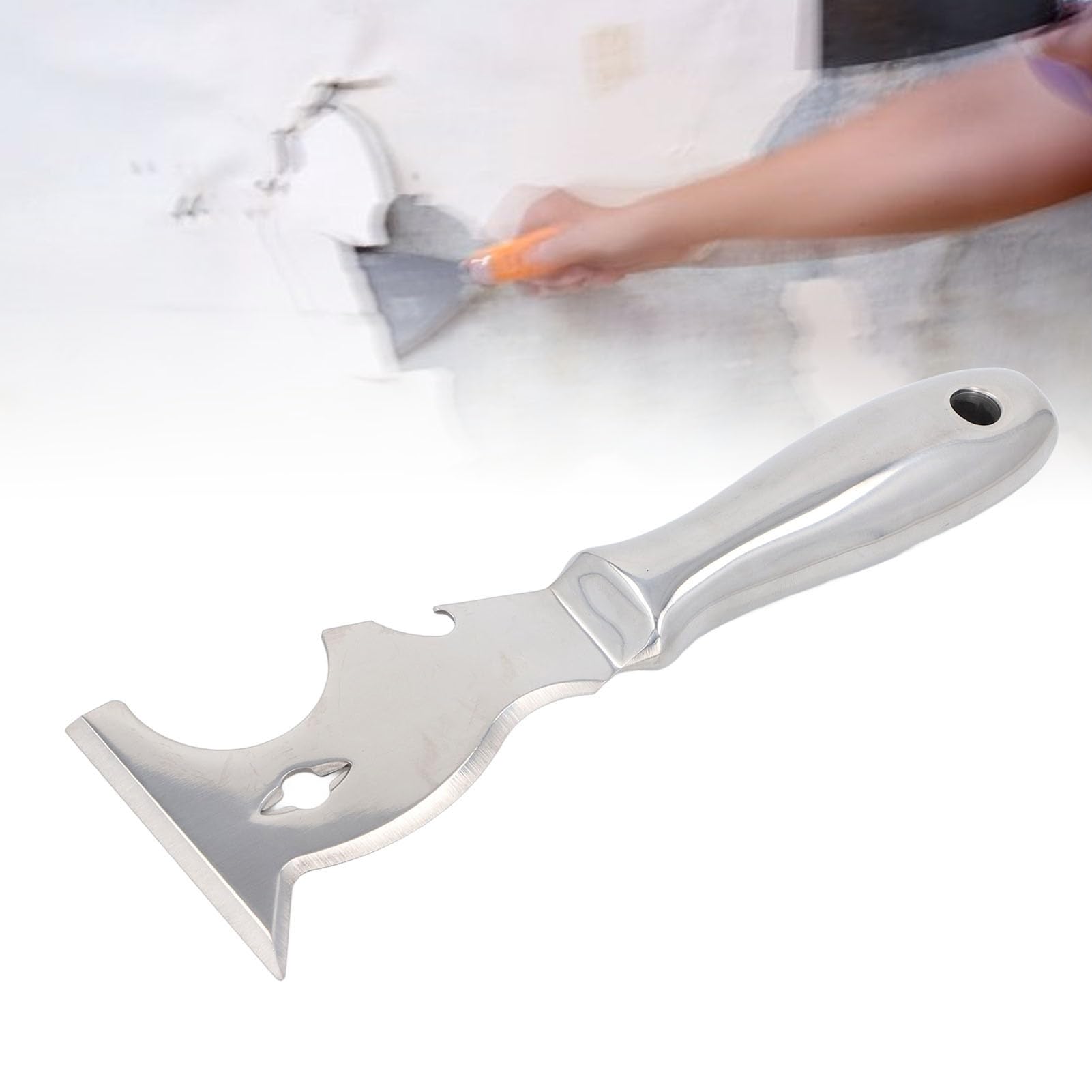 banapoy Coupe-mastic Multifonction, Grattoir à Peinture à Lames en Acier Inoxydable avec Prise Confortable, pour la Peinture et la Préparation de L'apparence