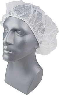 CONDOR 23KX27 Bouffant Cap, PP, 28 In, White, PK1000