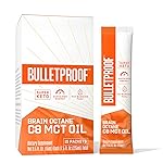 Bulletproof Brain Octane C8 MCT Oil Packets, Pack of 15, Keto Supplement for Sustained Energy