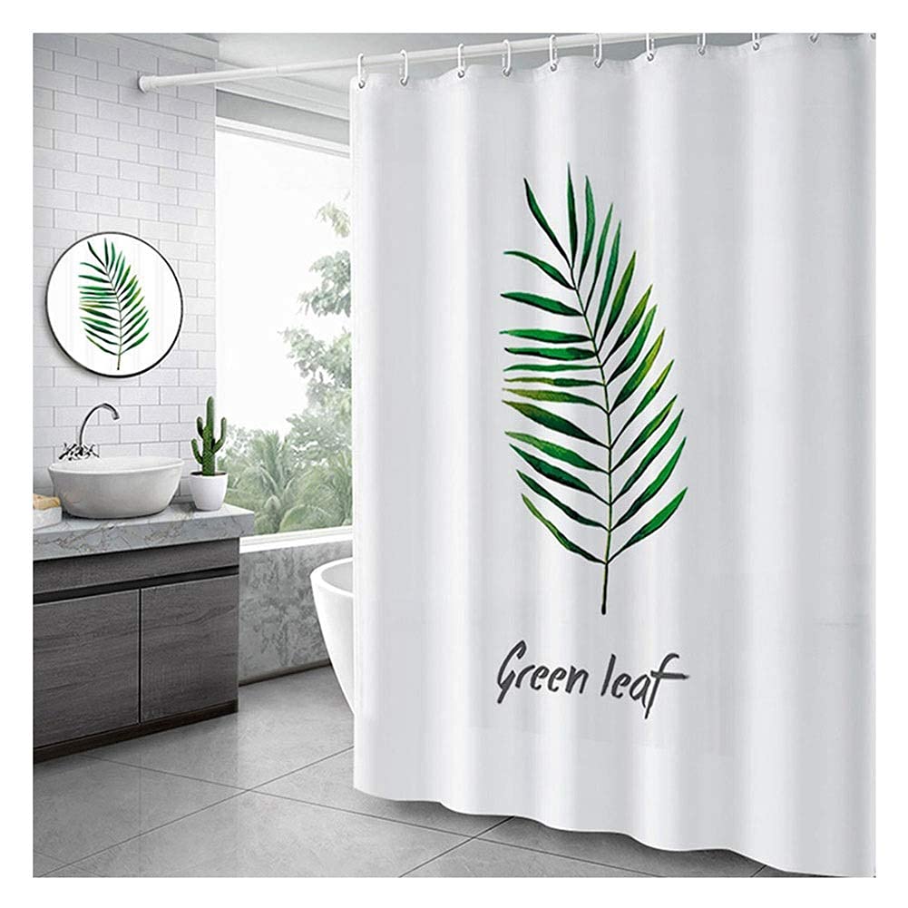 Rideau de douche imperméable long en polyester pour décoration salle de bain