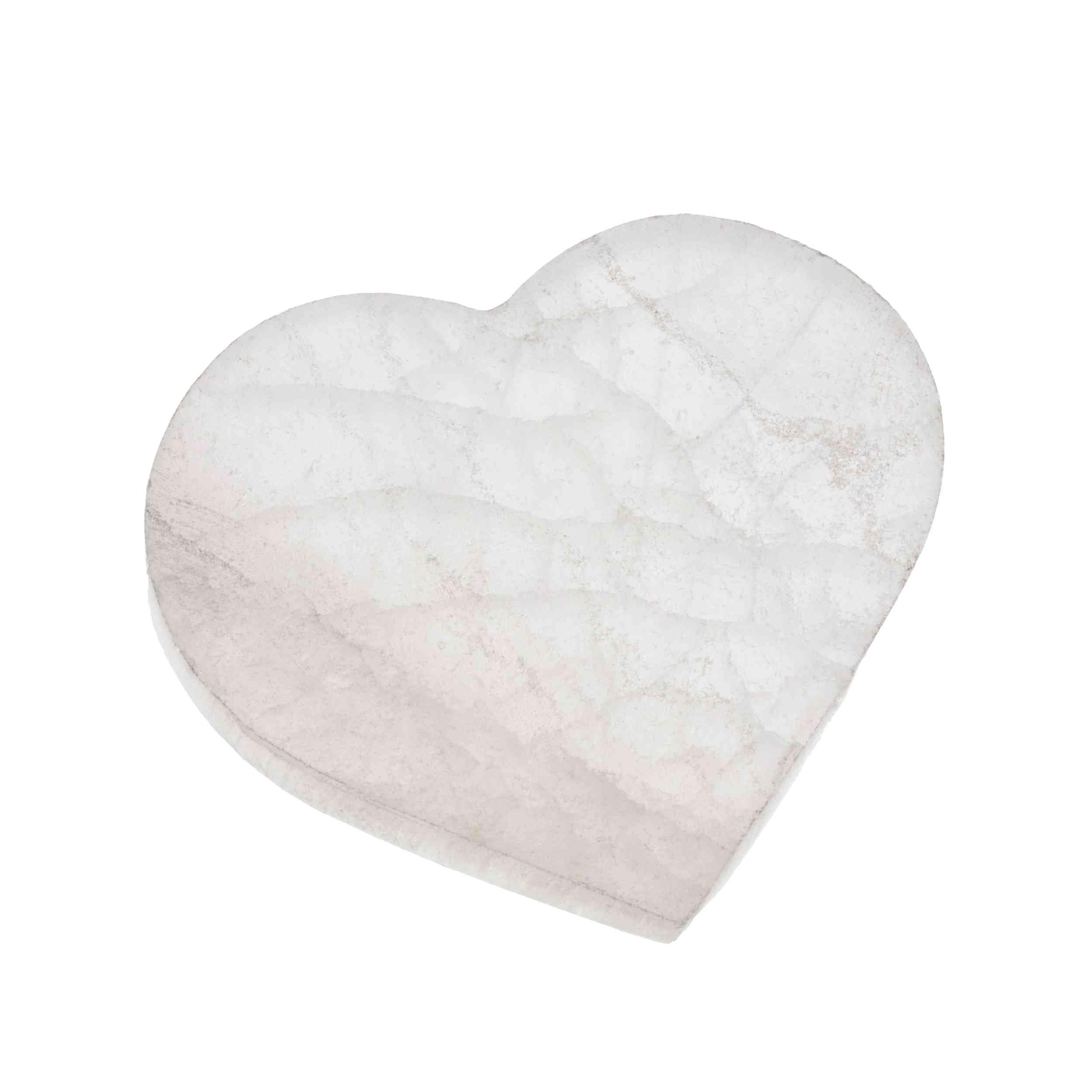 NKlaus Piastra di selenite a forma di cuore, 10 x 9 cm, realizzata a mano, ideale per meditazione e decorazione spirituale, perfetta per pietre curative e gioielli, pulizia energetica 16460