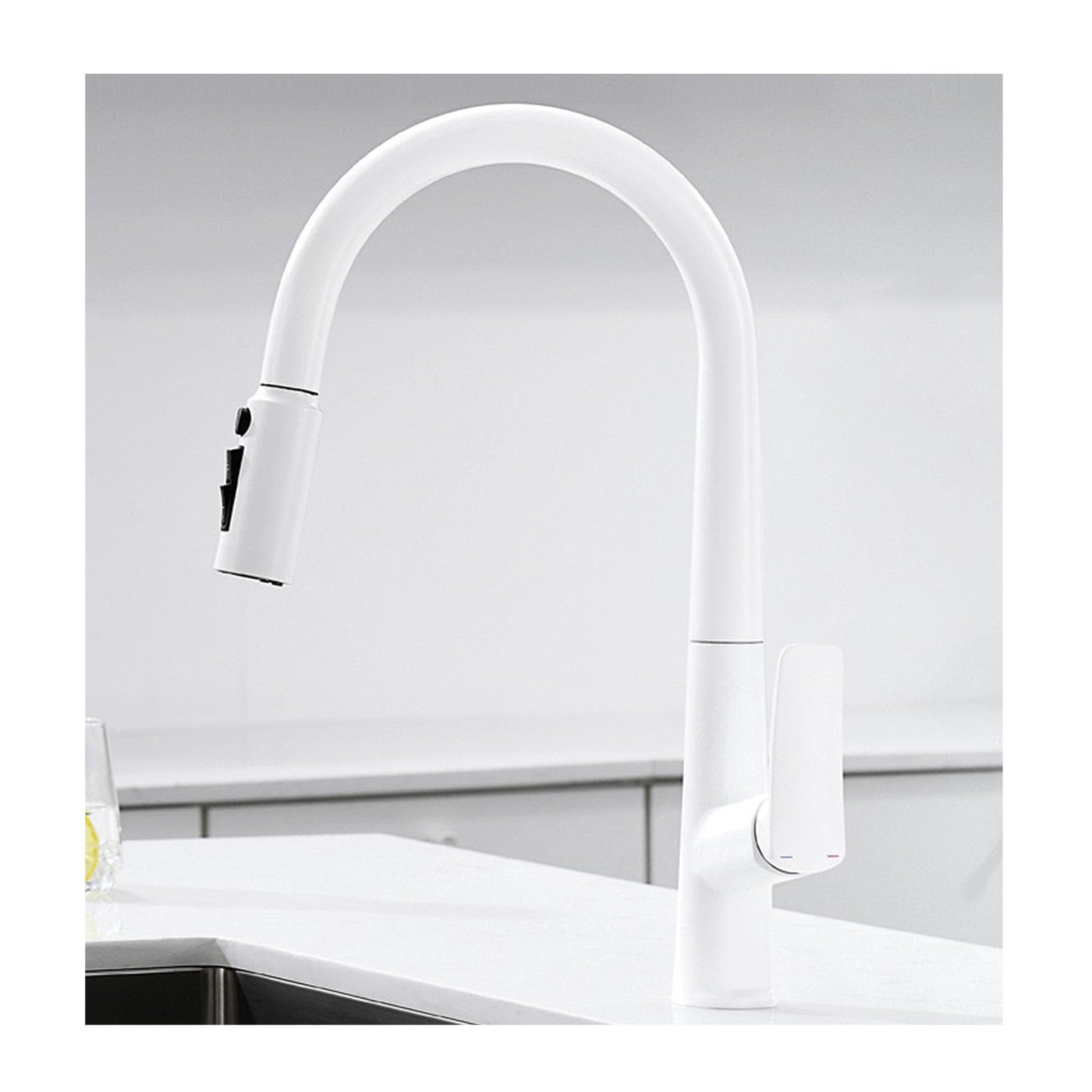 Rubinetto da Cucina Moderno Girevole a 360° in Rame, a 3 Vie per Acqua Calda, Fredda e Potabile, con Maniglia Singola, Design Elegante a Foro Singolo e Facile Installazione.