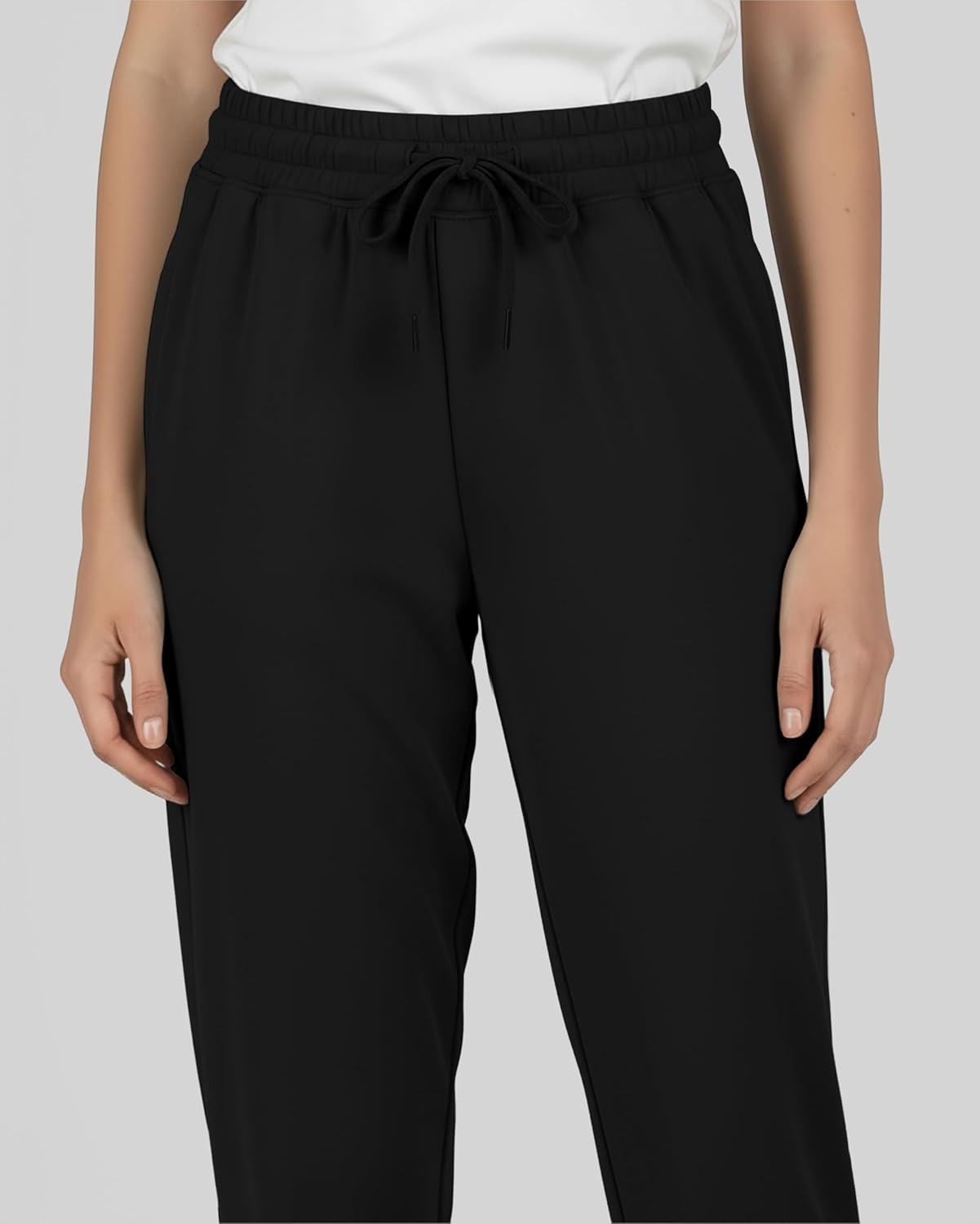 Real Essentials 3 Pack: Girls' Dry-Fit Jogger Sweatpants - Kids Teens Running Athletic Pants with Pockets (Sizes: 4-16) - Image 4