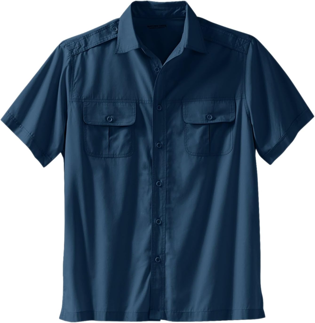 Boulder Creek by Kingsize Men's Big & Tall Short-Sleeve Pilot Shirt
