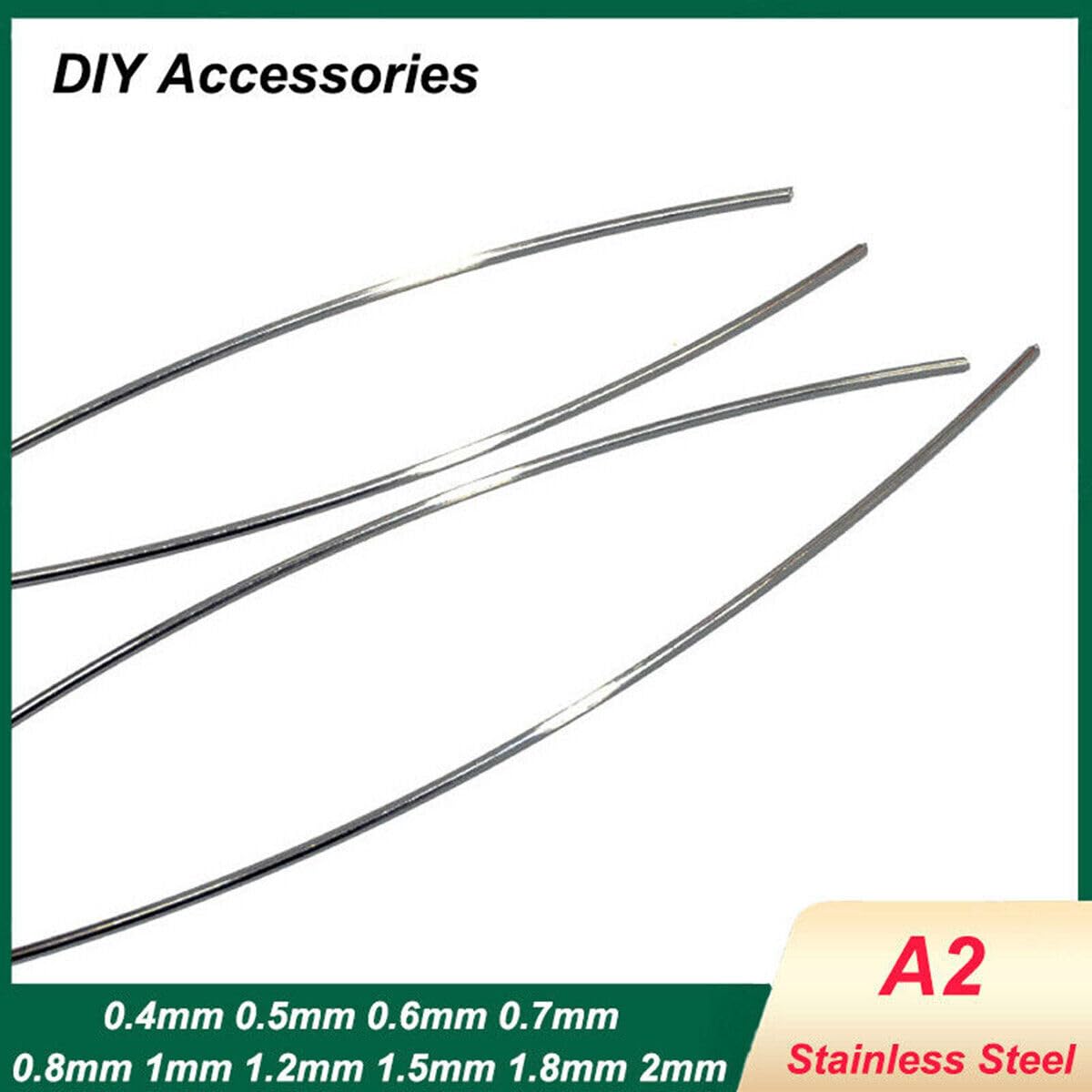 304 Stainless Steel Spring Steel Wire Dia 0.4mm to 2.0mm DIY Accessories Select (0.8 mm,5 Meter)
