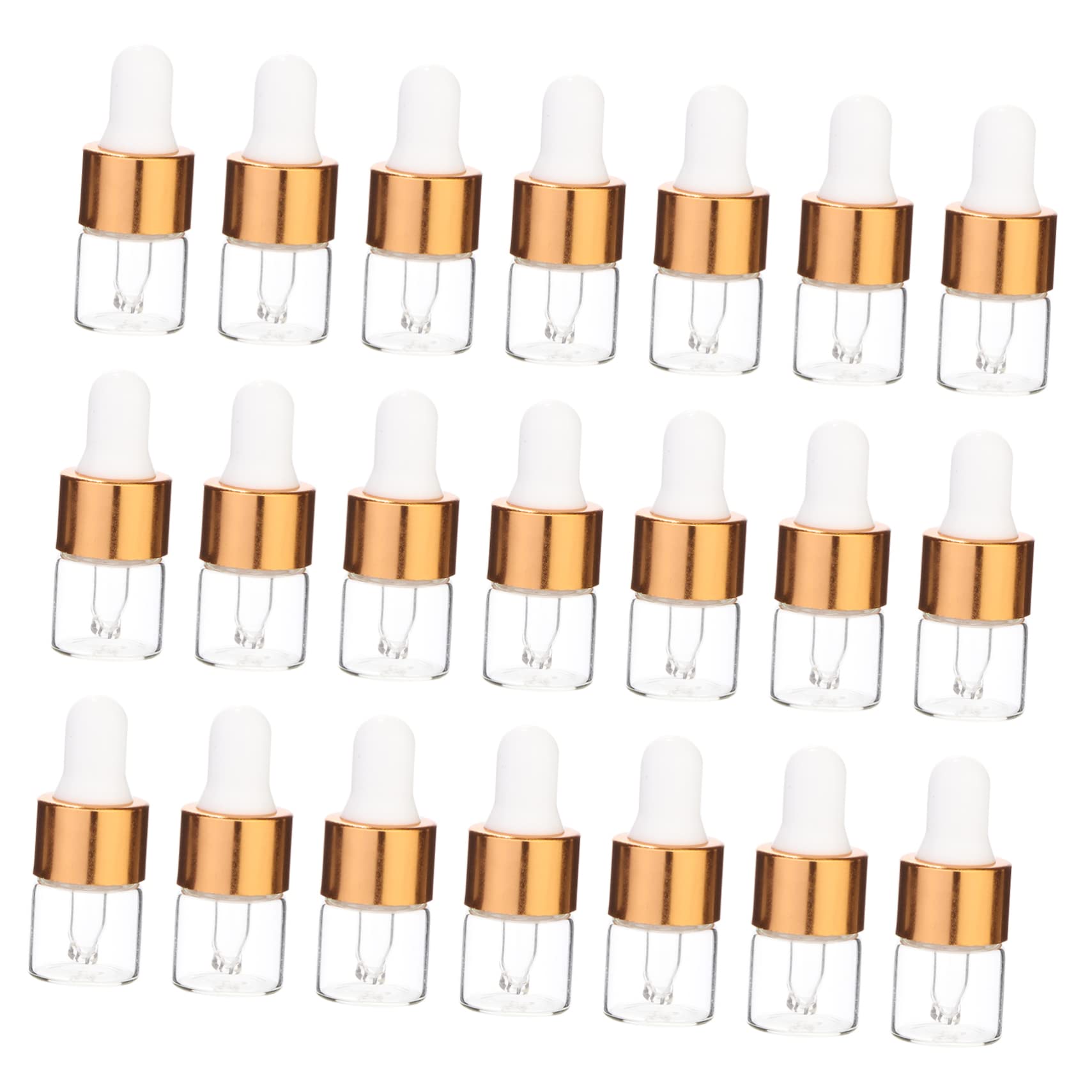 Gatuida Flacone Contagocce per Oli Essenziali 1ml in Vetro 100 Pezzi | Dosaggio Preciso, Ricaricabile e Portatile, per Liquidi e Profumo, per Viaggio D'affari e Famiglia