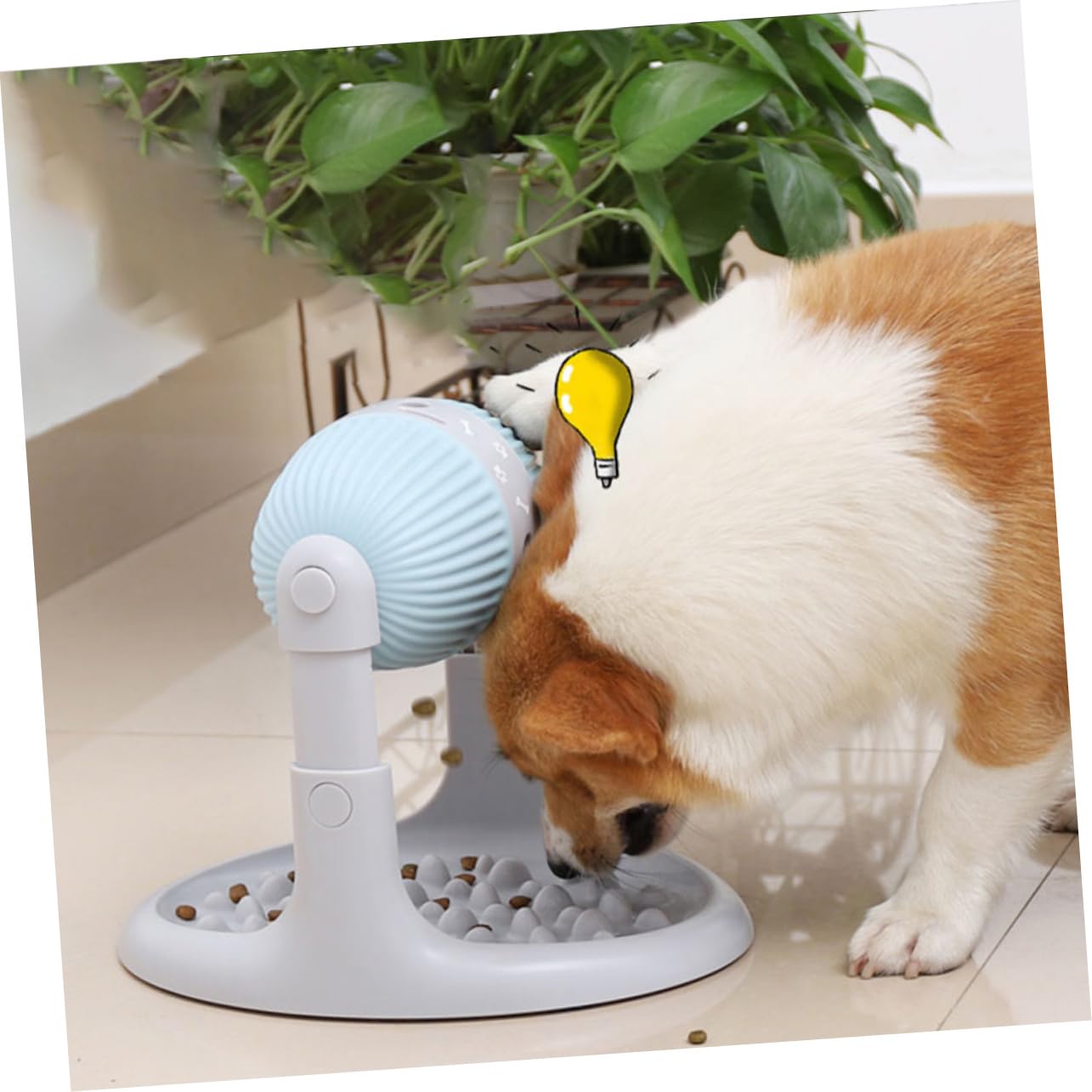 BESPORTBLE Distributore Di Dolcetti Per Cani Altezza Regolabile Slow Feeder Per Snack Di Cibo Per Cani e Gatti Antiscivolo e Facile Da Pulire