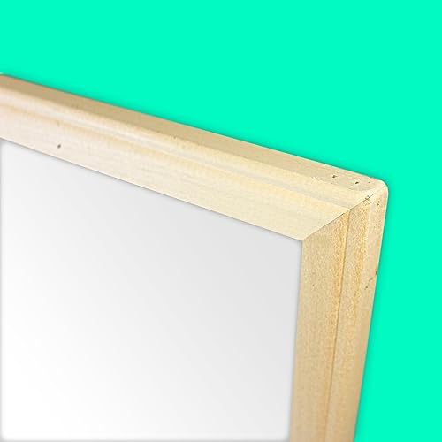 Miniatura 3 de Flipside Products Pizarra magnética enmarcada de madera de borrado en seco de 18 x 24 pulgadas, pizarra blanca colgable, borrado en seco para pared,