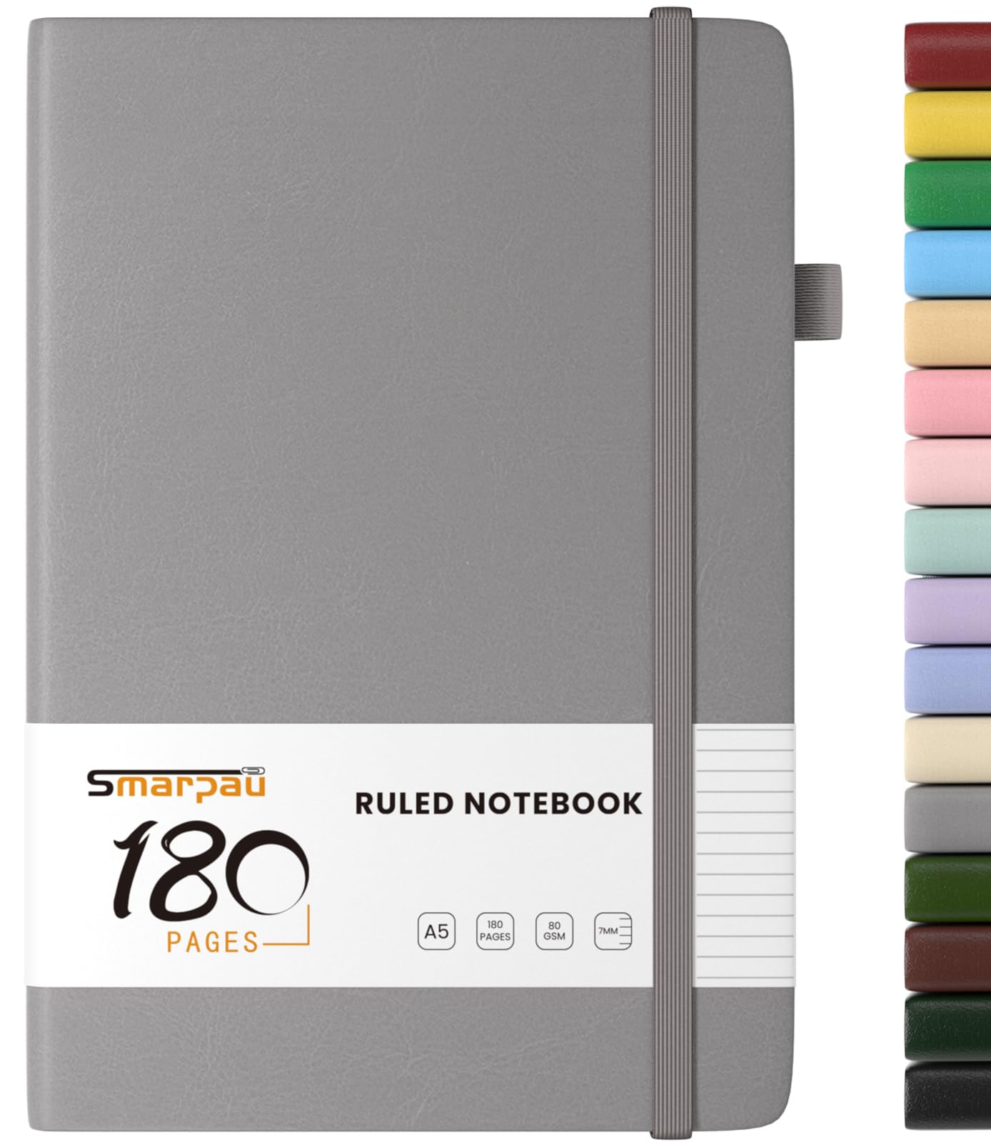 Smarpau Journal Notebook A5, 180 Pages Hardcover Lined Notebook