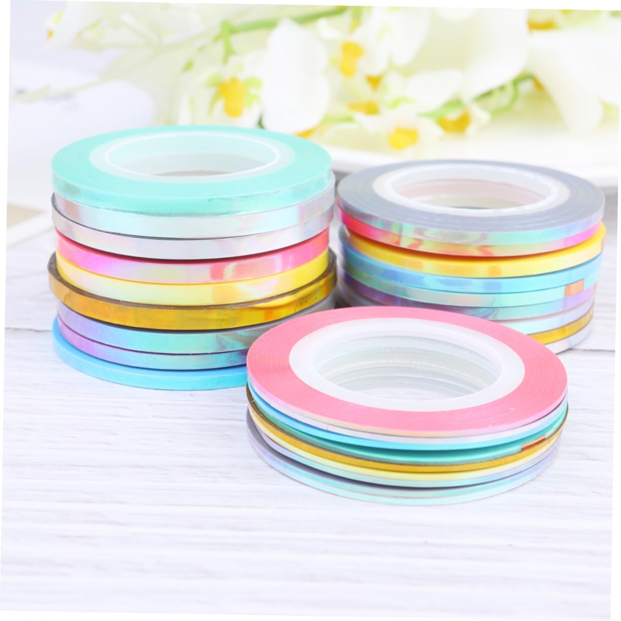 Gatuida 27pcs Nail Art Sticker Tape Line Nail Art Striping Tape for Easy Apply Strip Manicure Tools