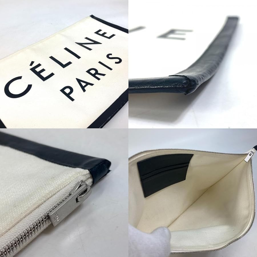 Amazon | [セリーヌ] ロゴ ポーチ カバン クラッチバッグ キャンバス