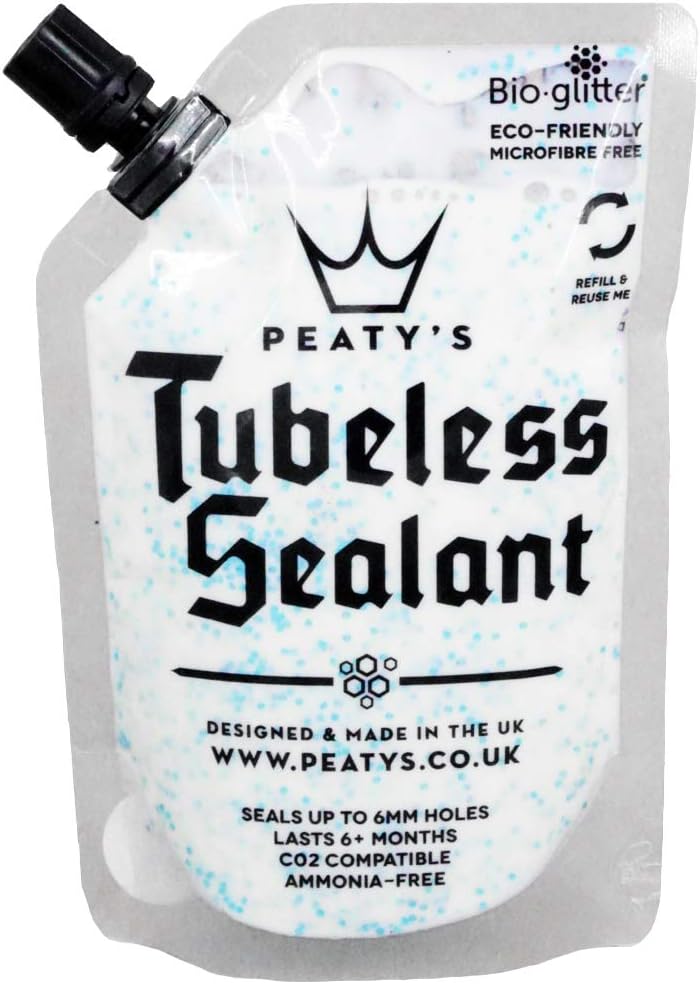 Peaty's Tubeless Sealant - Bike Tyre Liquid Sealant (120ml Trail Pouch)