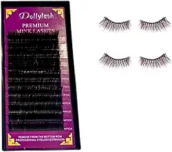 Cílios Postiços Fio a Fio Efeito Extensão Natural Cartela Completa Olhar Marcante