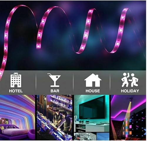 Miniatura 8 de asky Tira de luz LED DC de 5 V, USB que cambia de color, retroiluminación de TV RGB + control remoto (3.3 ft)