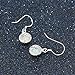Daesar Pendientes Plata de Ley ArosRedondo Cristal Pendientes Plata