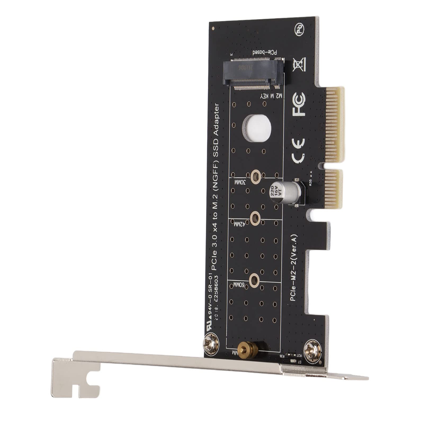 PCIE 4X Adapter Card, PCI‑E 4X 8X 16X Wide Compatibility NVME M.2 to PCIE3.0 X4 Adapter Stable Performance for Computer for Mainboard(X4)