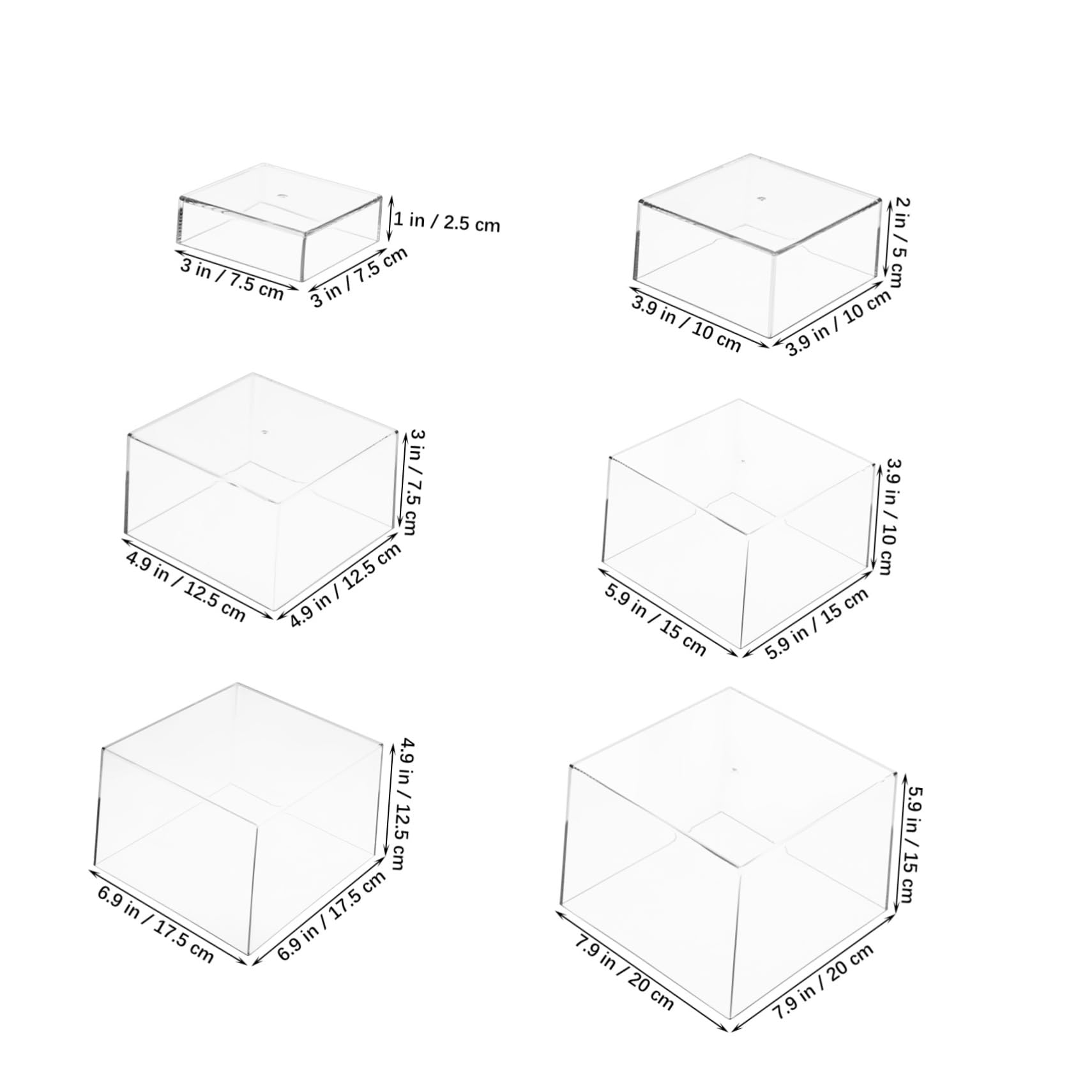 Ipetboom 1 Set Acrylic Cake Display Holders Buffet Risers and Stands for Dessert Table Lightweight and Easy to Clean for Parties Home Events Tea Gatherings