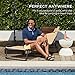 Best Choice Products Patio Chaise Lounge Chair, Portable Outdoor Folding Recliner for Lawn, w/ 8 Positions, Handles, 300lb Capacity - Tan