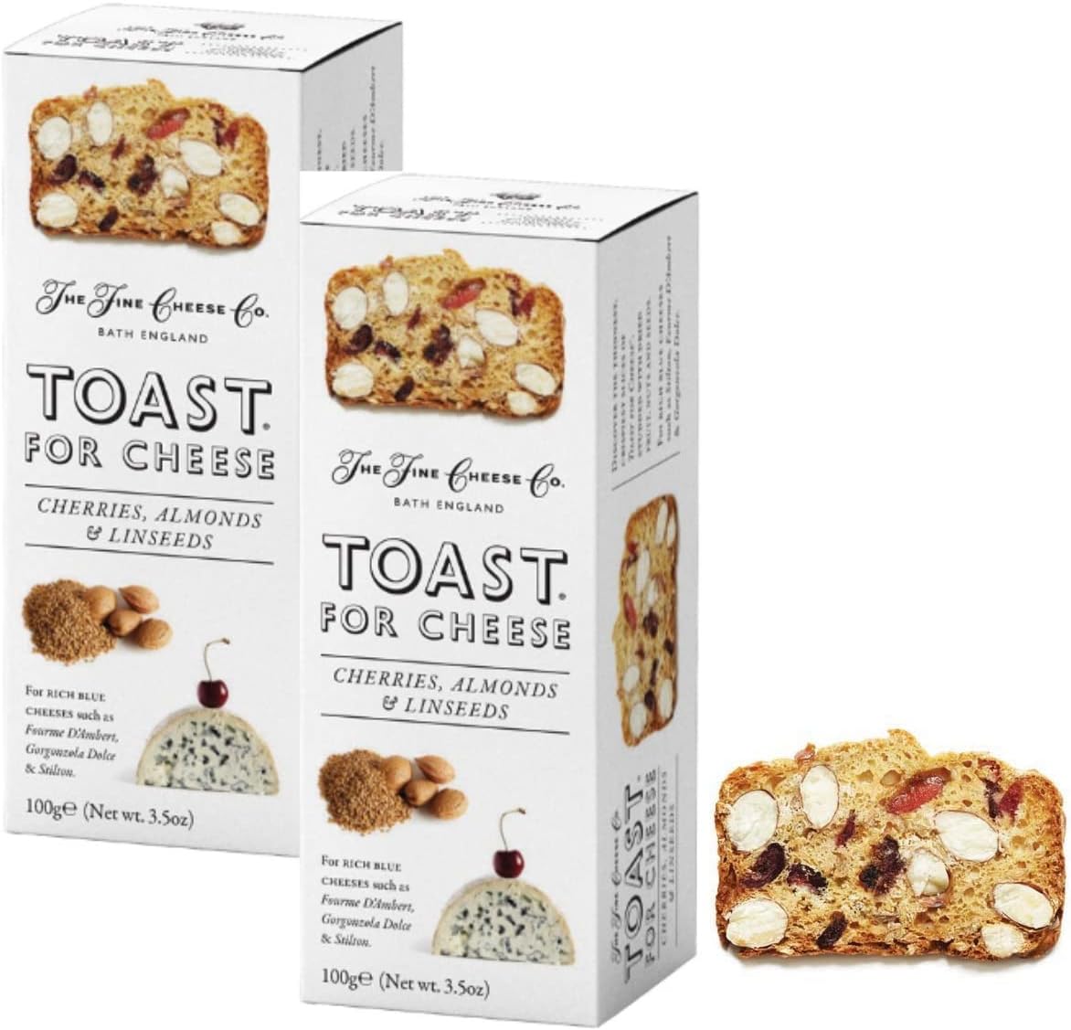 Cherry, Almond and Linseed Toast - 2 x 100 Grams
