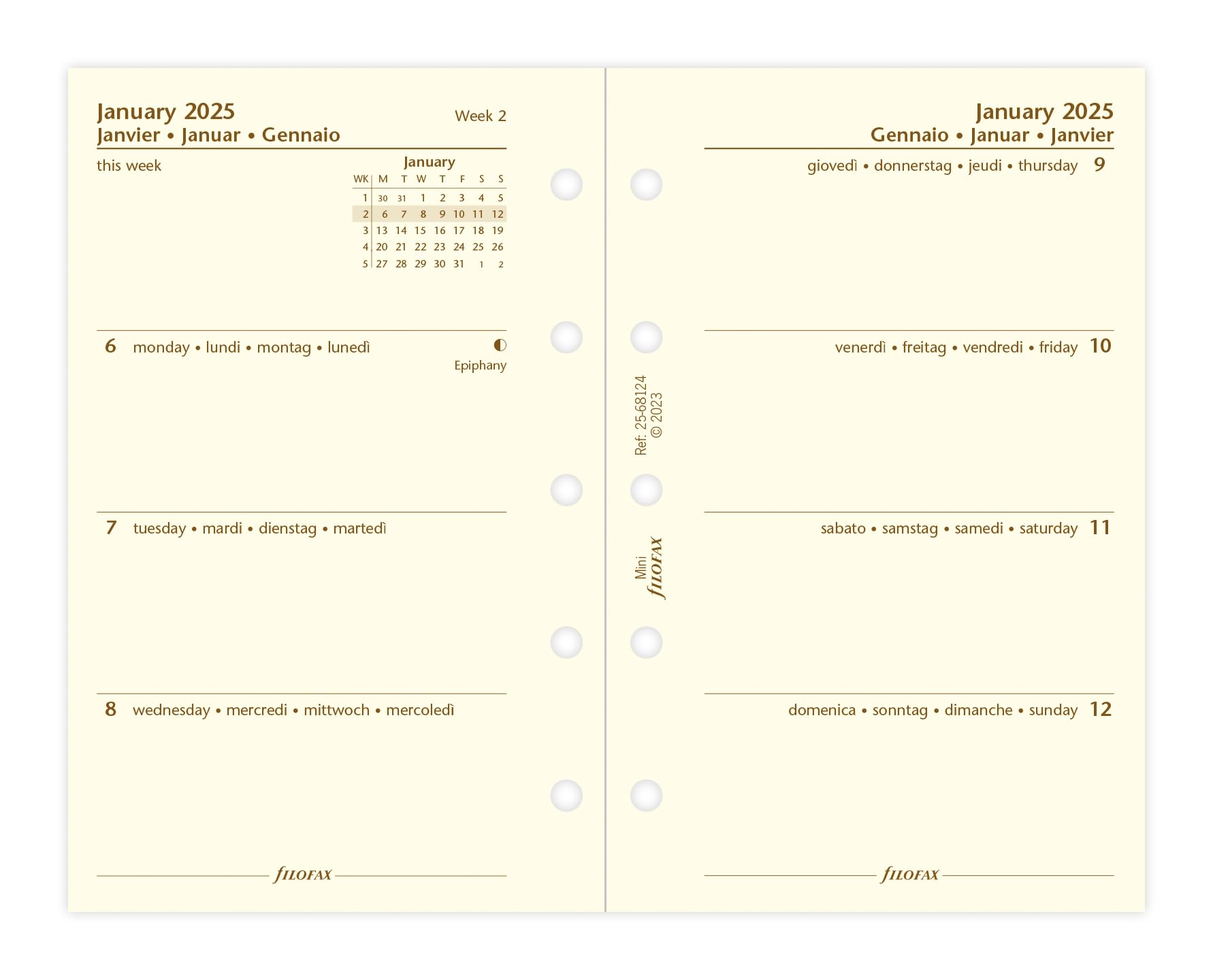 A5 2025年用スケジュール帳リフィル3点セット firofax A5 2025年用スケジュール帳リフィル3点セット firofax