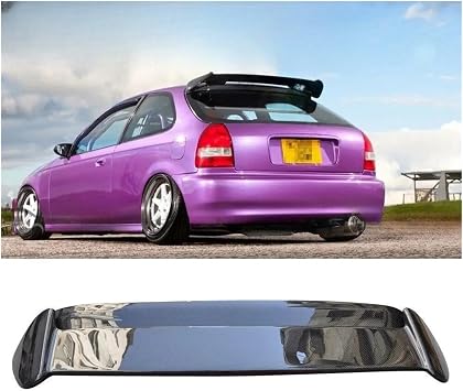 Compatible For Honda Civic Hatchback Type-R 1996-2000 ABS Rear Roof SpoilerGlossy Black