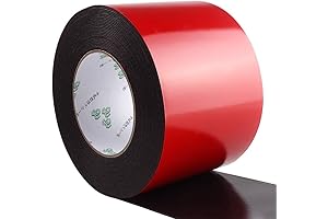 1 Pack PE Foam Black 4-Inch * 33-Foot Double-Sided Window Insulation Tape