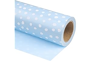 WRAPAHOLIC Reversible Wrapping Paper - Mini Roll for Baby Showers