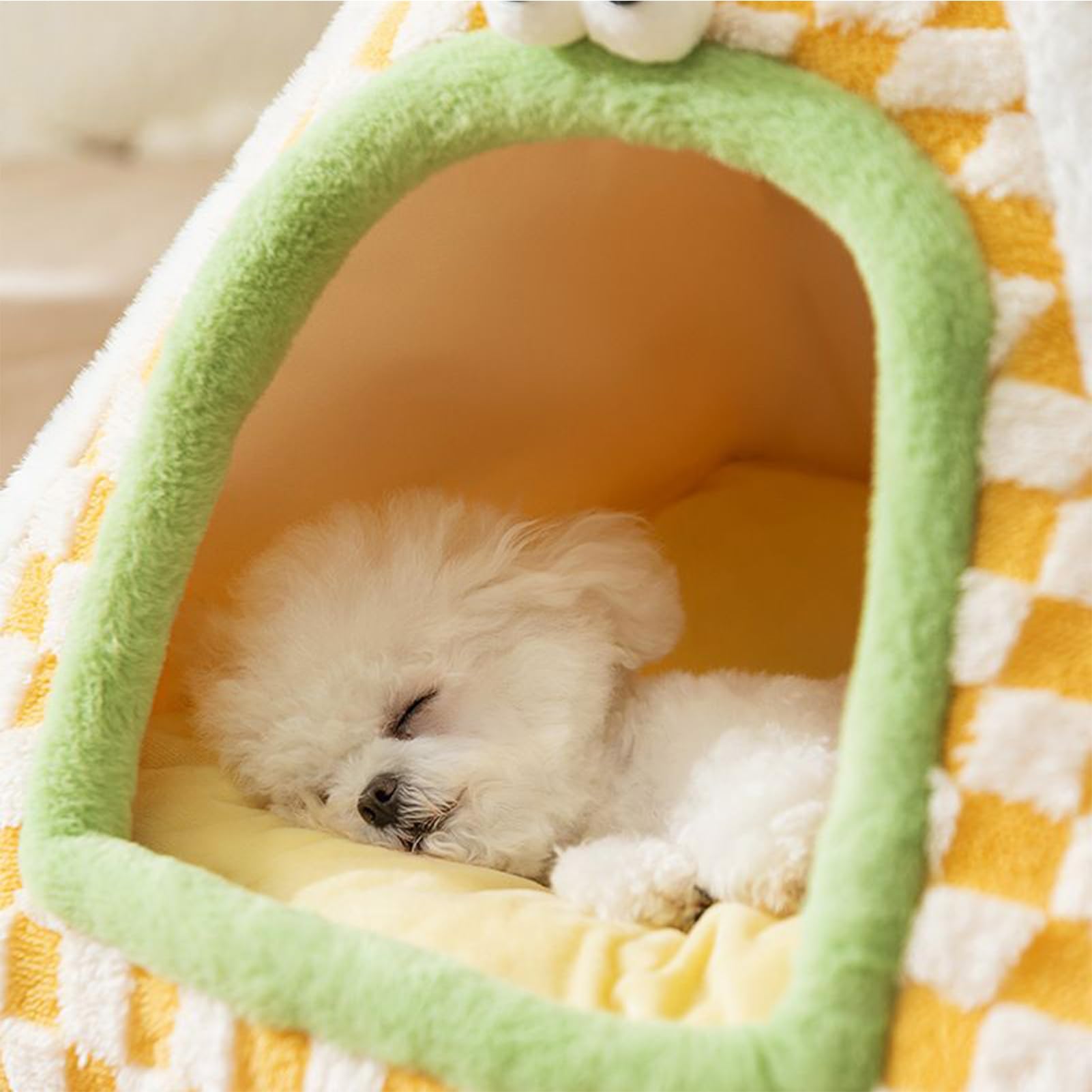 Cueva para Gatos – Cama para Gatos Cerrada, de Seguridad cálido, acogedora cabaña para Mascotas para otoño e Invierno, Raza pequeña y Media, Gatito, Cachorro, Viajes al Aire Libre