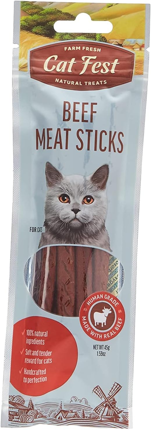 Cat Fest Meat Sticks Beef For 45G