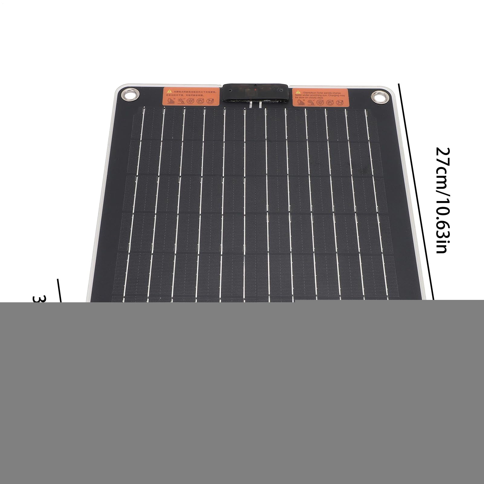 Solar Panel Battery Charger, 30W Portable Solar Power Bank, Monocrystalline Backup Battery Pack with 2 USB Ports for Smartphones, Tablets & Cameras