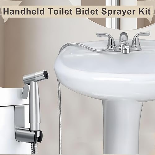 Bidet Hand Shower Personal Hygiene Set, Hand Stainless Steel Bidet Sprayer with 1.5 m Hose, Baby Cloth Nappy Spray Kit, Adjustable Spray Gun, Bidet Shower for Personal Hygiene - 6