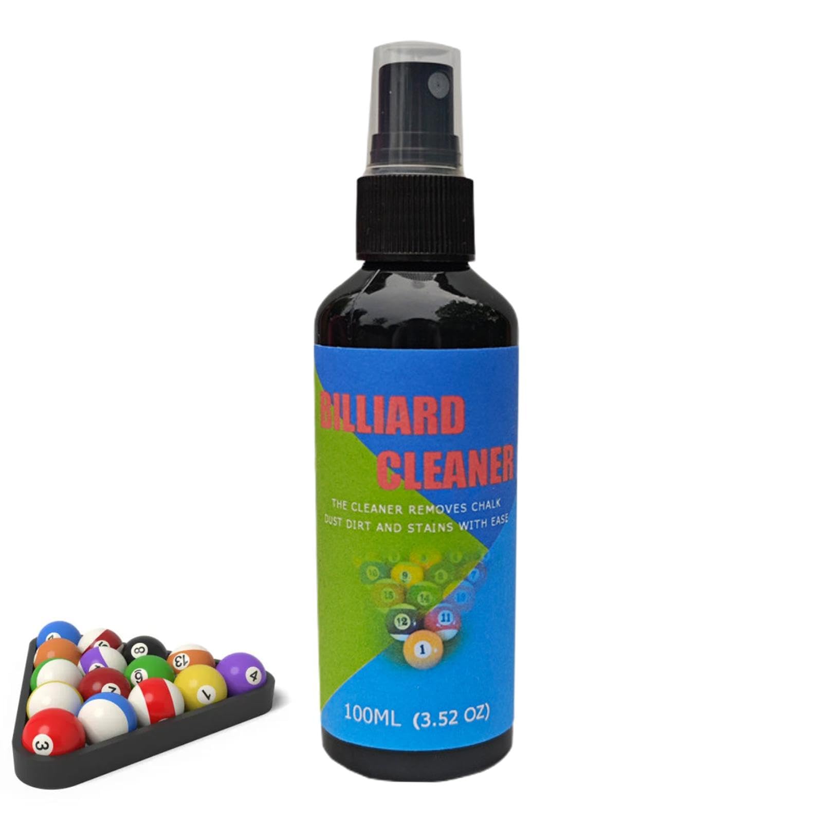 Billiard Ball Polishing Spray -Fast-Action Pool Ball Cleaner, Safe and Non-Abrasive | snoker Ball Polish Agent, Shine Enhancer for Billiard Balls, Easy to Use Cleaner for Home Professional Use, 100ml