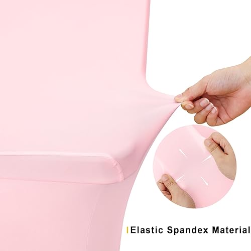 Miniatura 94 de Smiry Paquete de 2 manteles de elastano de 6 pies, elásticos ajustables, lavables y sin arrugas, rectangulares para mesa de patio, para exteriores,