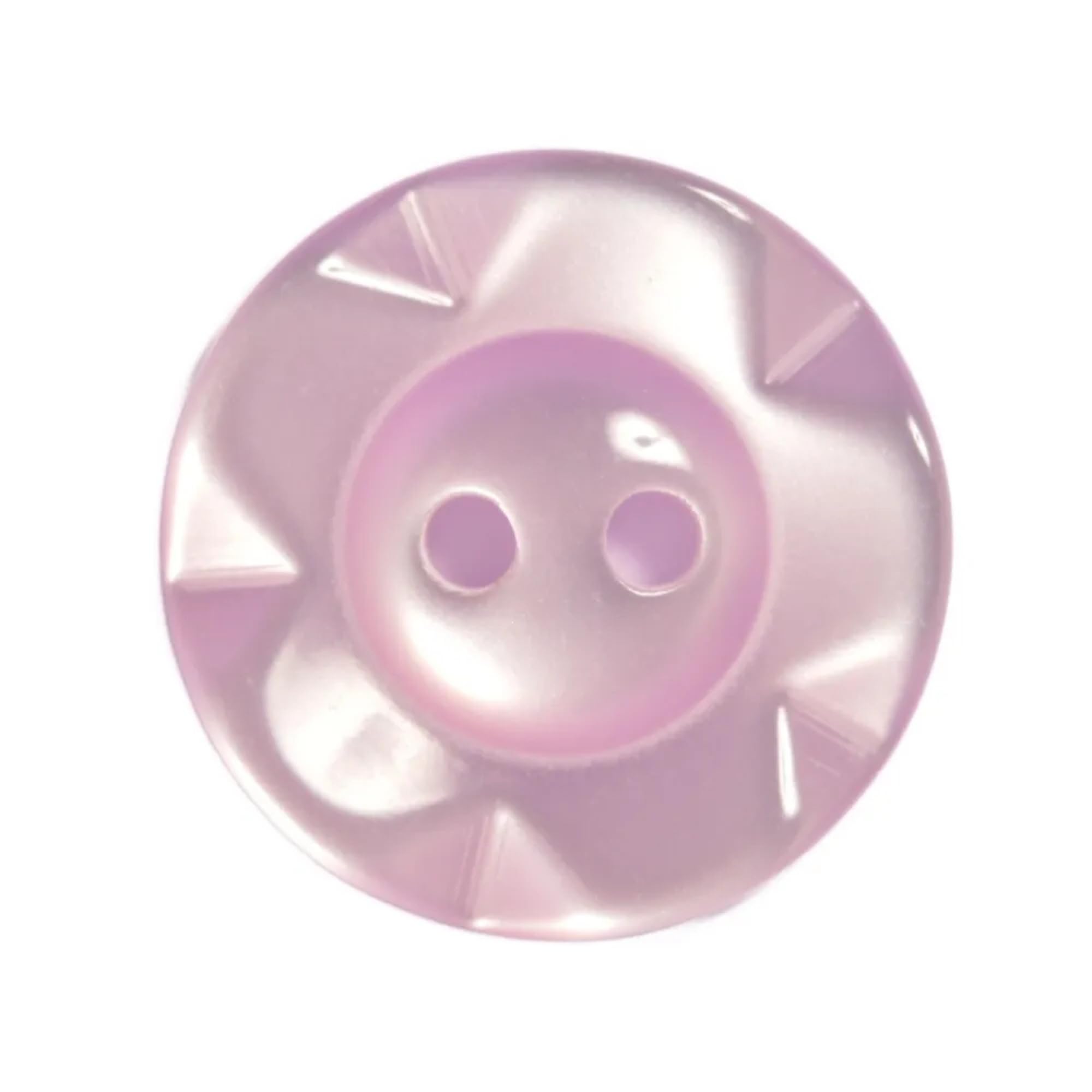 Fruit Gum Baby Buttons, 2 Hole Dished Polyester Buttons, Lilac 11mm (18L), 10 Buttons per Pack