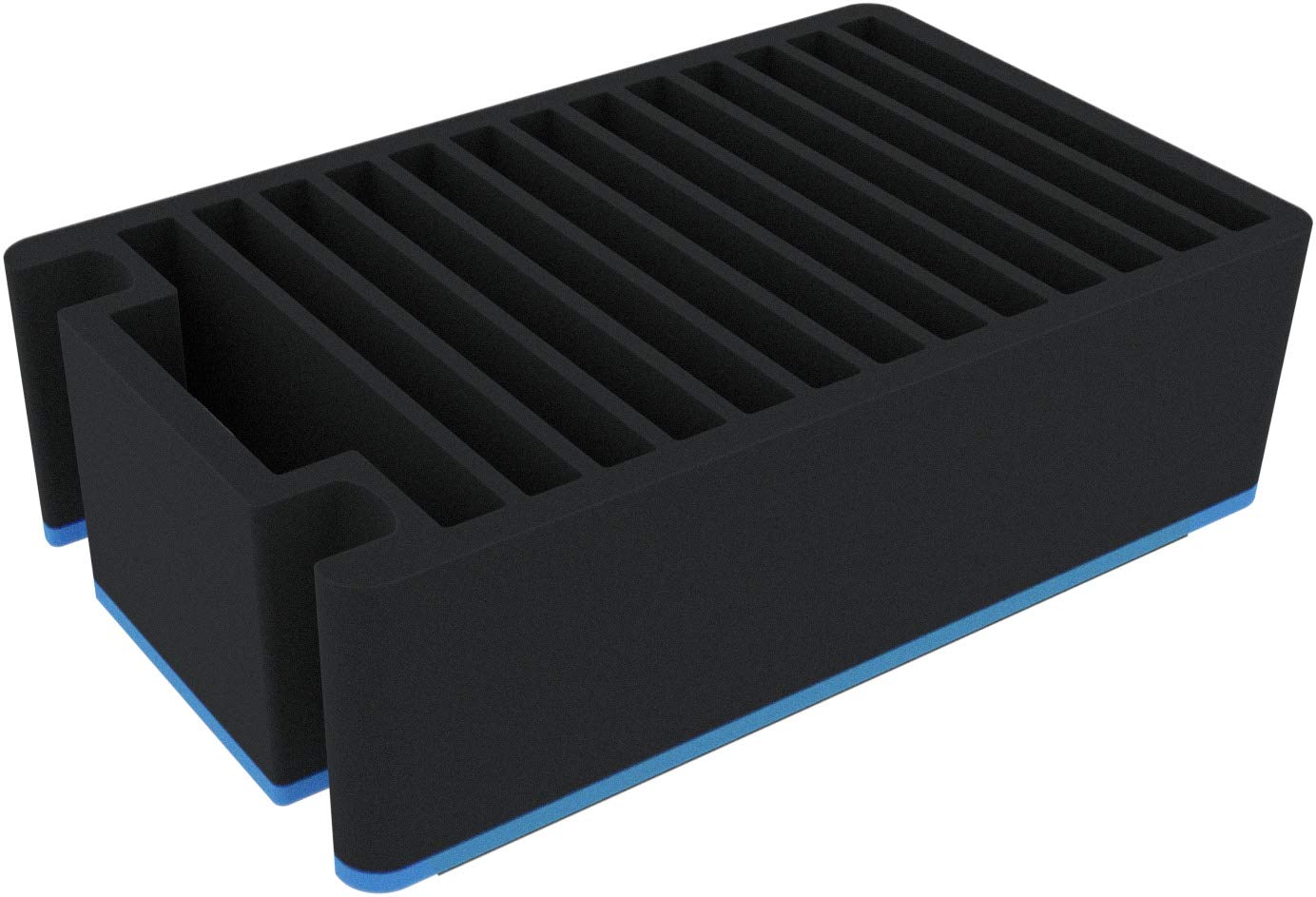 Feldherr Koffer/Trolley für 12 Tablets in XL-Hüllen - Fächer 26 mm breit - kompatibel mit Apple iPad, Samsung Galaxy Tab A oder Microsoft Surface Go