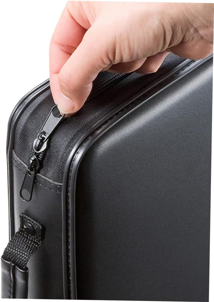 Portable Cd Holder Bag Capacity Zipper Storage Case for Discs Lightweight Plastic Cd Container for Home and Outdoor Use Scratch-Resistant Design