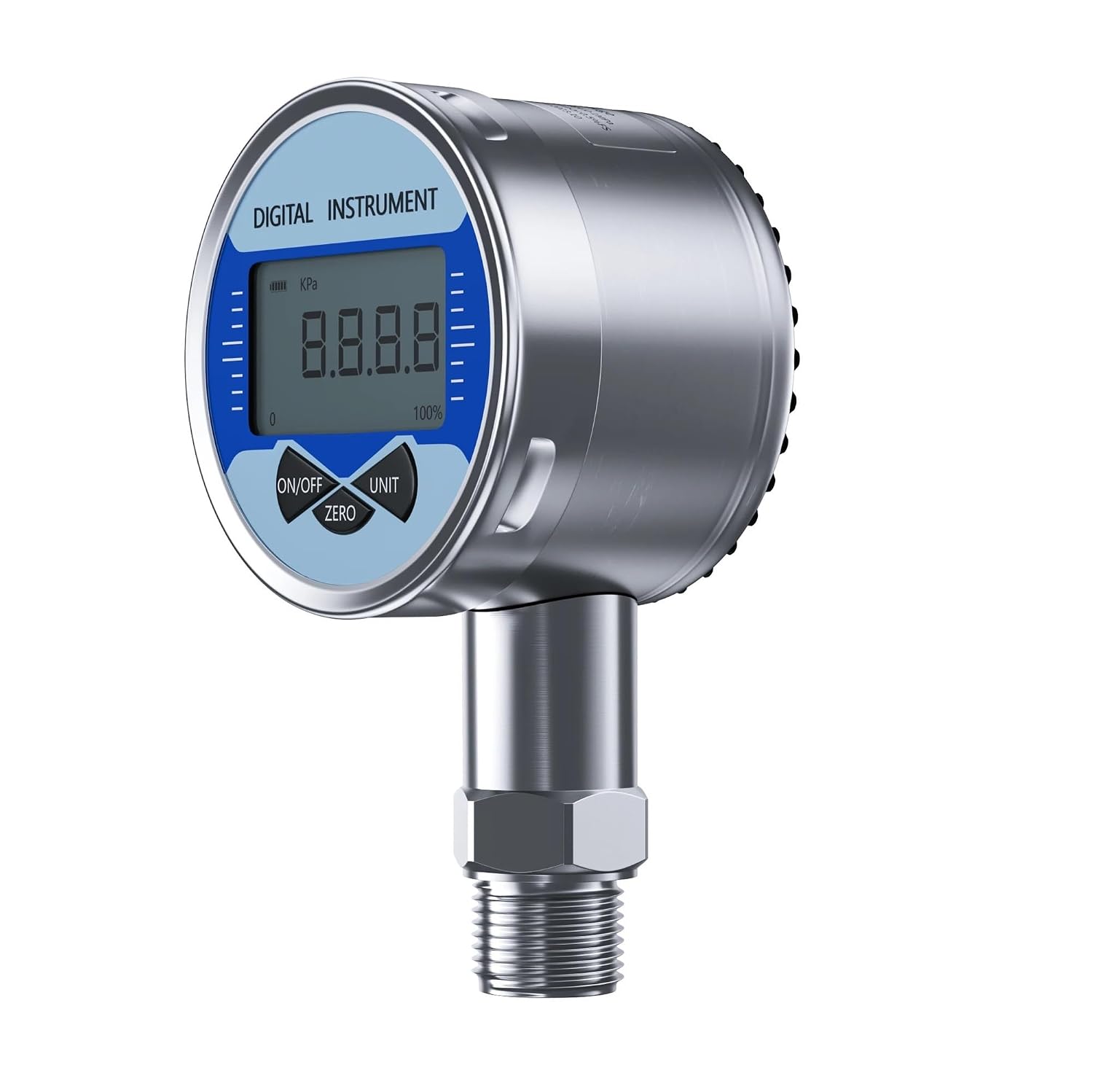 0-10KPa 0-100KPa Hydraulic Pressure Gauge G1/2 high Pressure Gauge 0.5% LCD Display Water Oil Gas Digital Pressure Gauge(0-1.6Mpa)