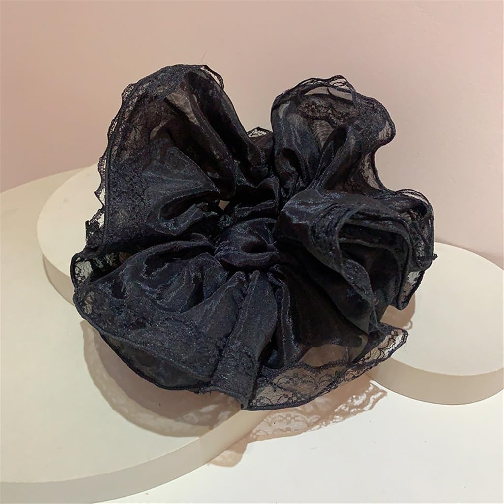 Sweet Temperament Lace Edge Organza Layer Fairy Beauty Peng Hair Headdress