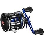 Piscifun Chaos XS Baitcasting Fishing Reel, Reinforced Metal Body Round Baitcaster Reel, Smooth Powerful Saltwater Inshore Surf Trolling Reel, Conventional Reel for Catfish (40 Left Handed)