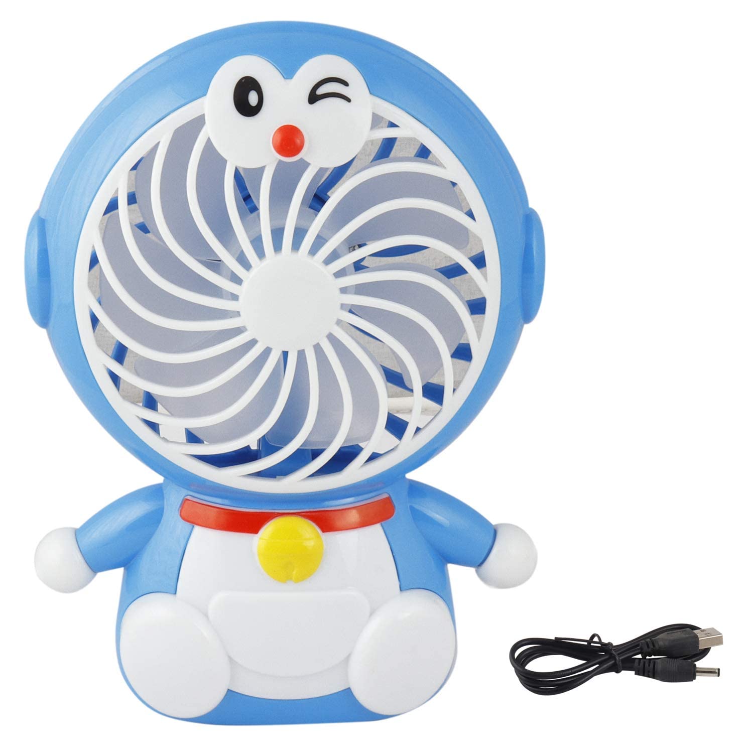 LIGHTER HOUSE� ABS Plastic Rechargeable Night Lamp with Fan, Blue-White, Pack of 1-image-30