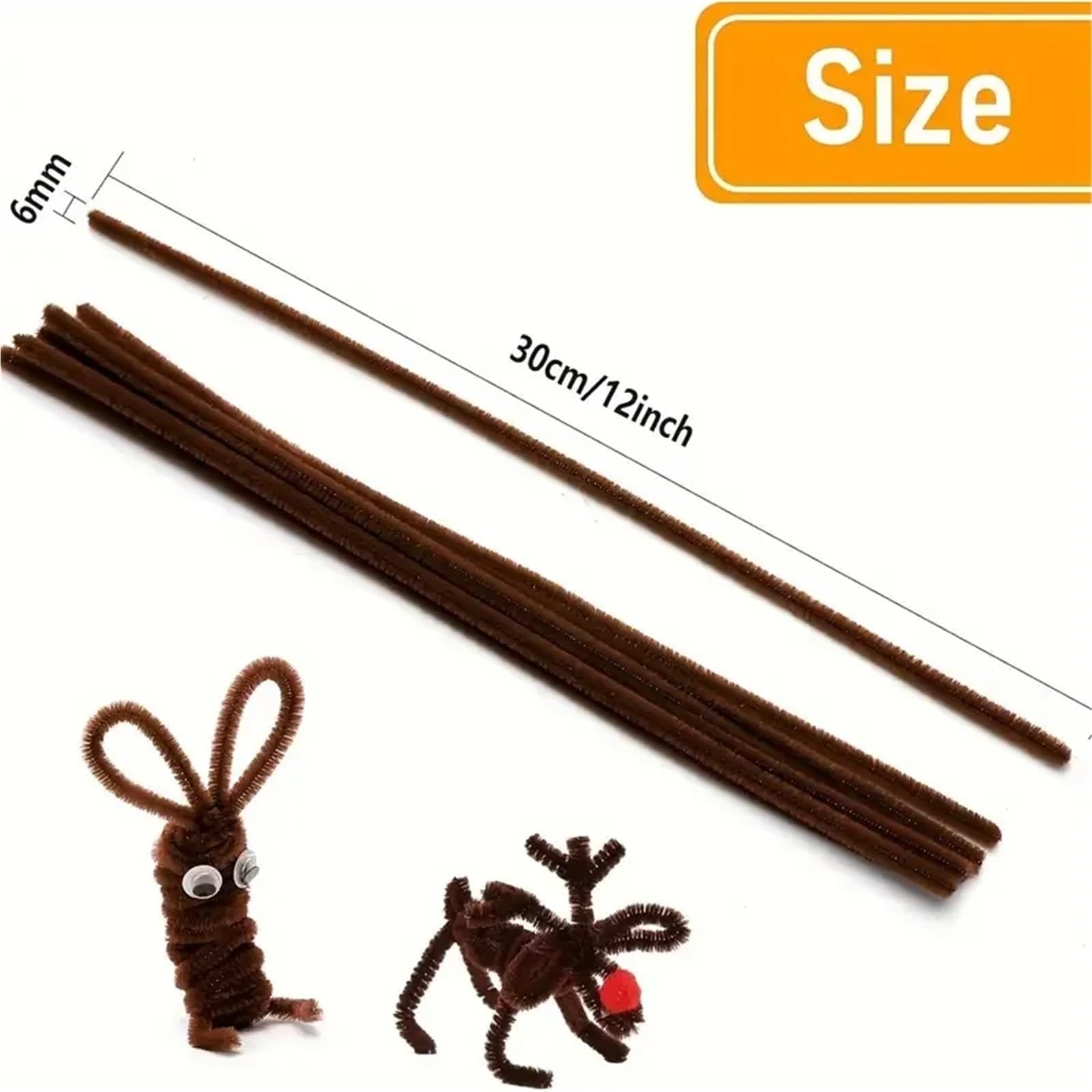 Fil Chenille Cure-Pipes for travaux manuels, Fournitures d'artisanat, tiges de Chenille Multicolores, Projet de Bricolage de Noël(500pcs)